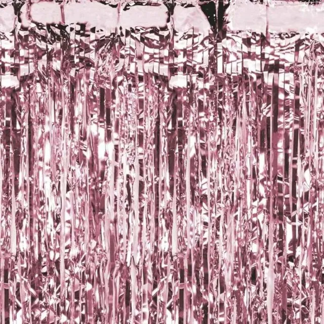 das-kost-mland-dekorationen-t-rvorhang-lametta-ros-gold-100x200 image 1