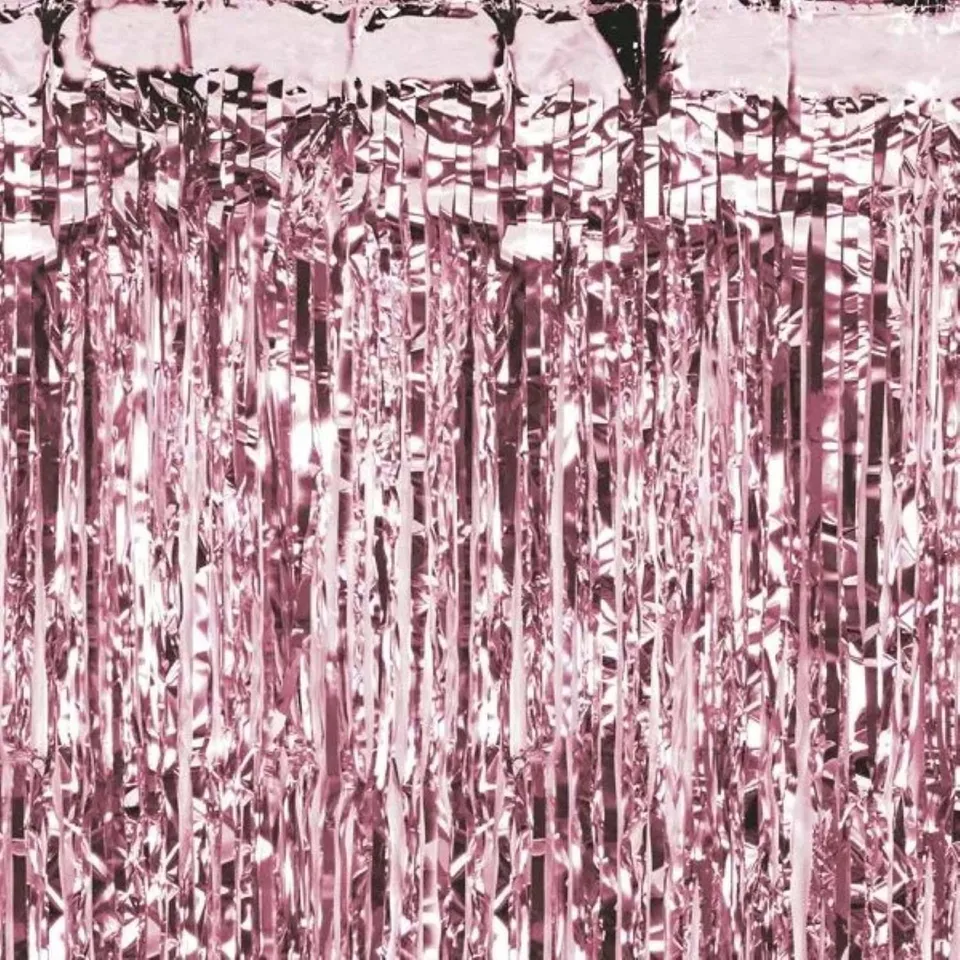 das-kost-mland-dekorationen-t-rvorhang-lametta-ros-gold-100x200 image 1