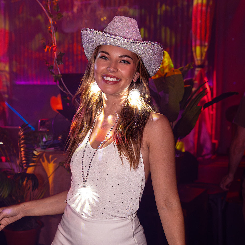 discokugel-halskette-mit-led-silber-party-schmuck image 8