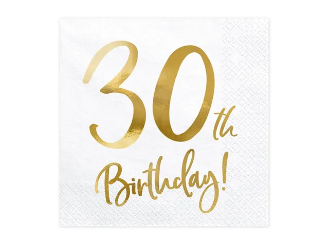 das-kost-mland-birthday-gold-servietten-30-20-st-ck-33x33cm-gold image 1