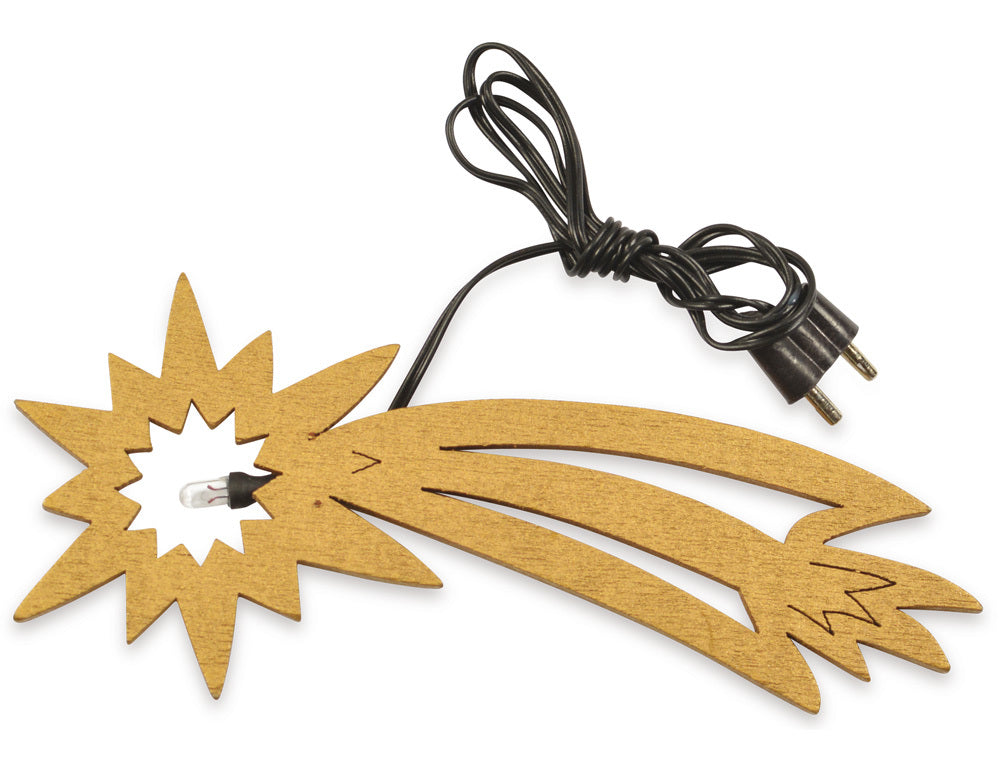 das-kost-mland-led-komet-holz-12-cm-gold-krippenstern image 1