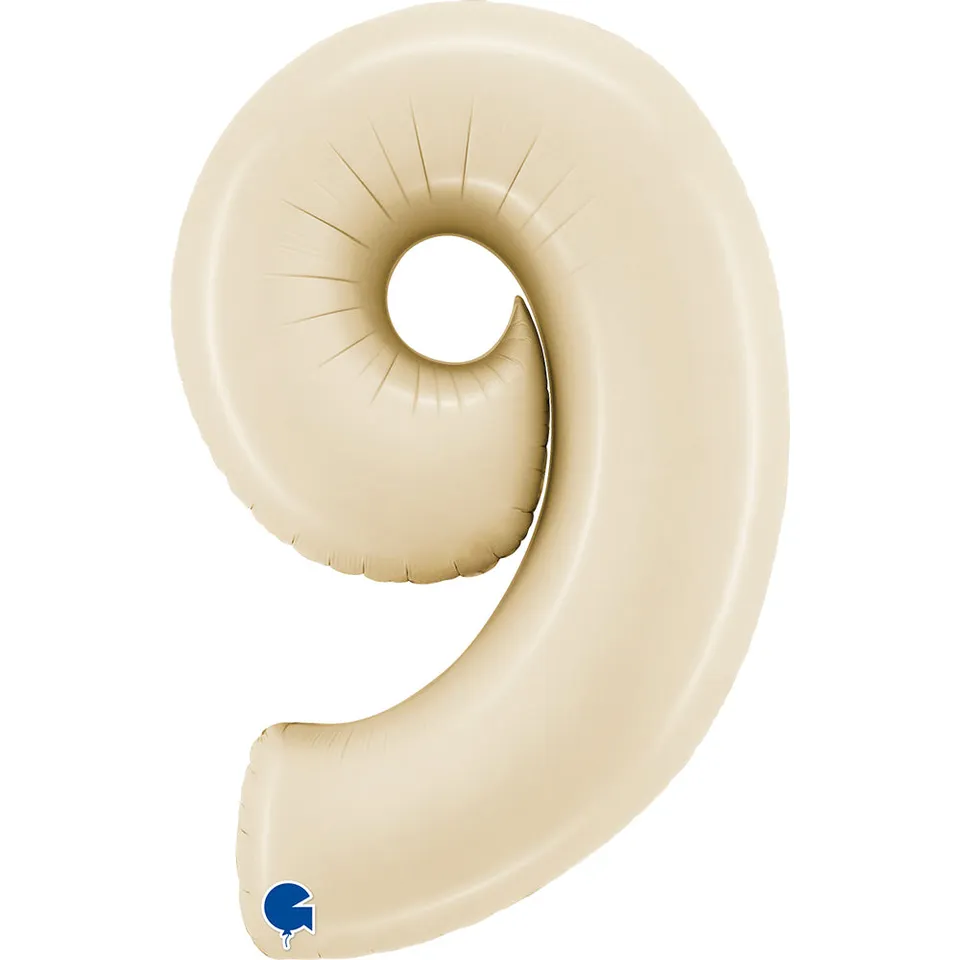 das-kost-mland-dekorationen-riesenzahl-folienballon-9-satin-cream-66cm image 1