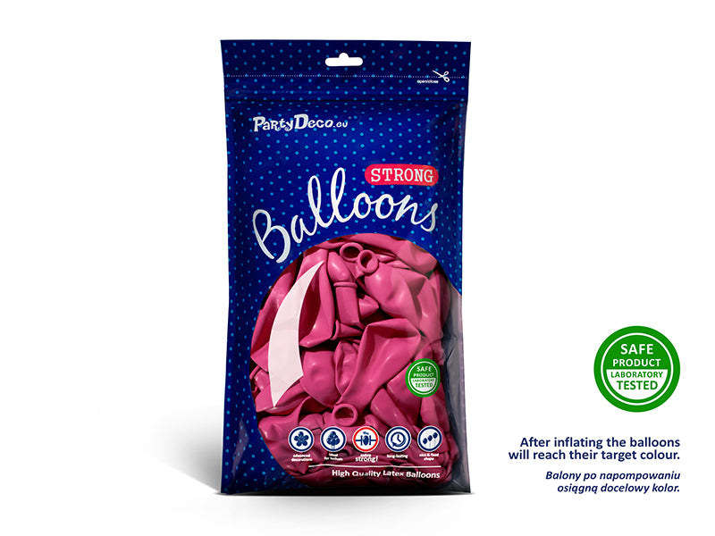 das-kost-mland-uni-pastell-luftballons-30cm-hot-pink-50stk image 2