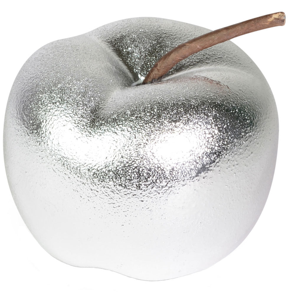 das-kost-mland-deko-apfel-silber-8cm-dolomit-gl-nzend image 1