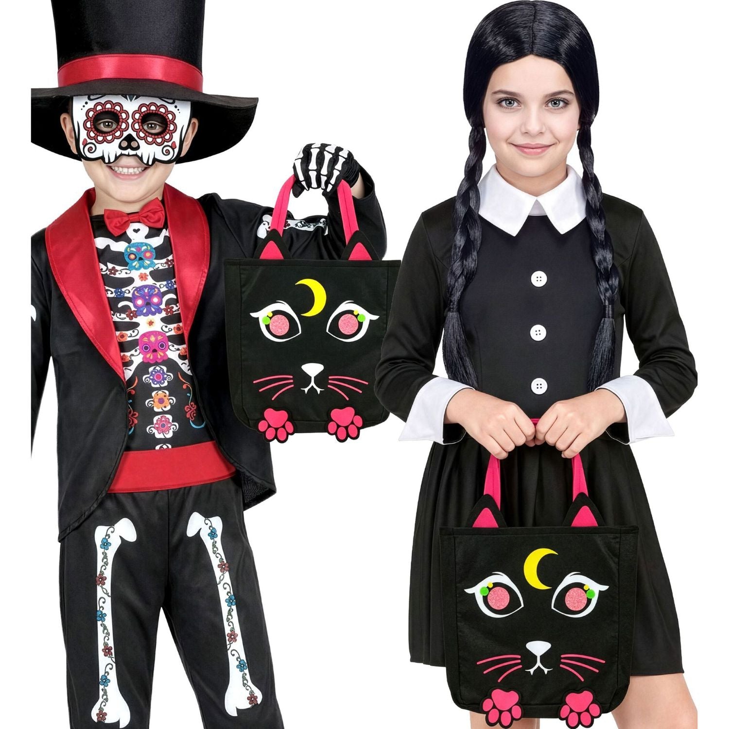 das-kost-mland-halloween-betteltasche-katze-schwarz-sammeltasche image 7