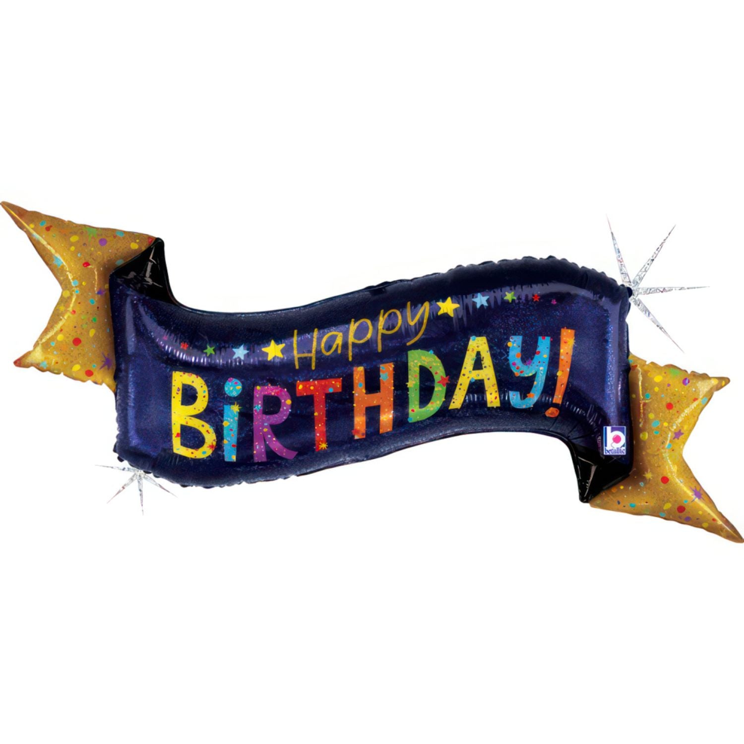 das-kost-mland-happy-birthday-shape-folienballon-114cm-holografisch image 1