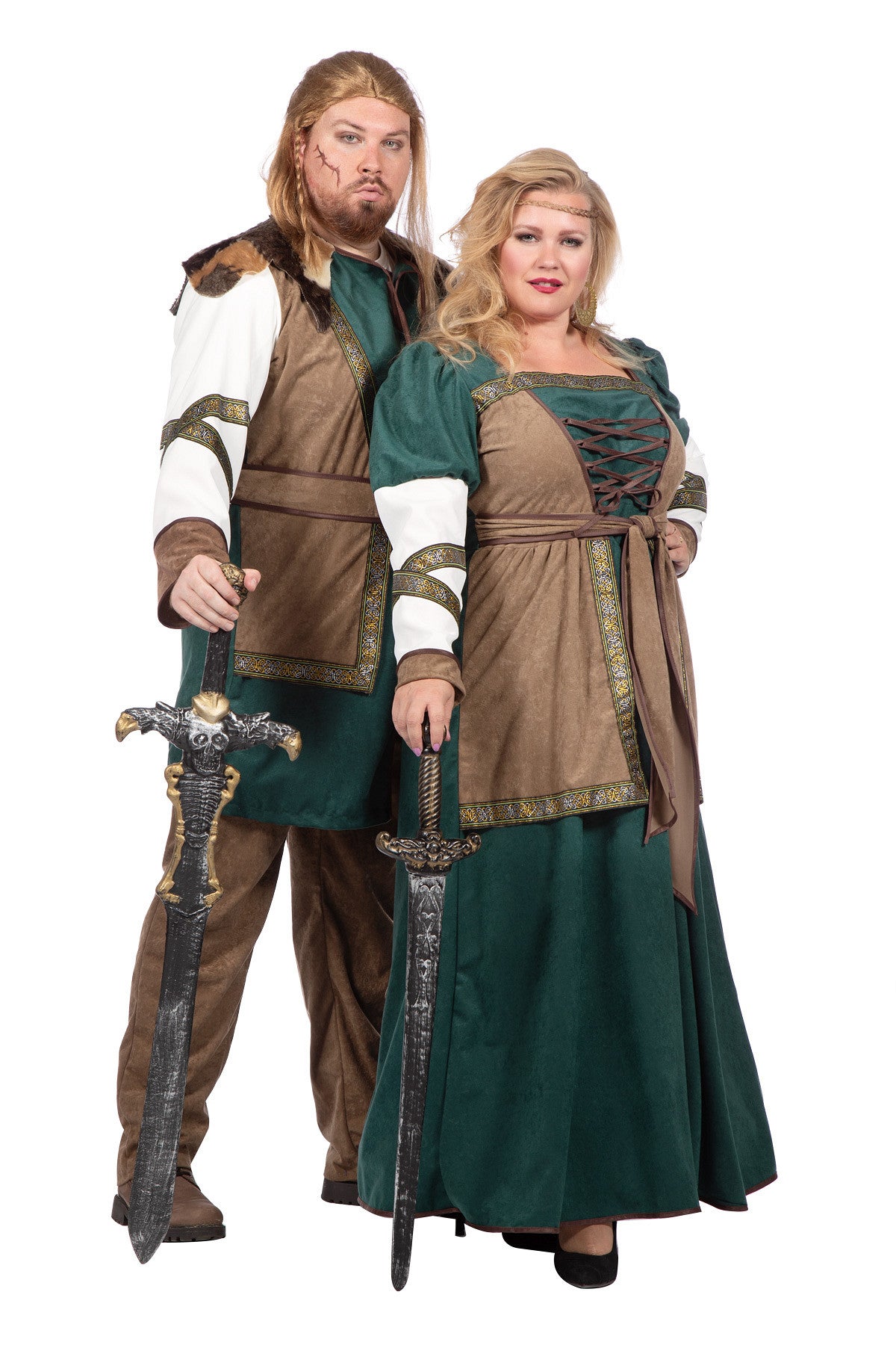 das-kost-mland-feyja-wikingerin-kriegerkleid-petrol-gr-44 image 7