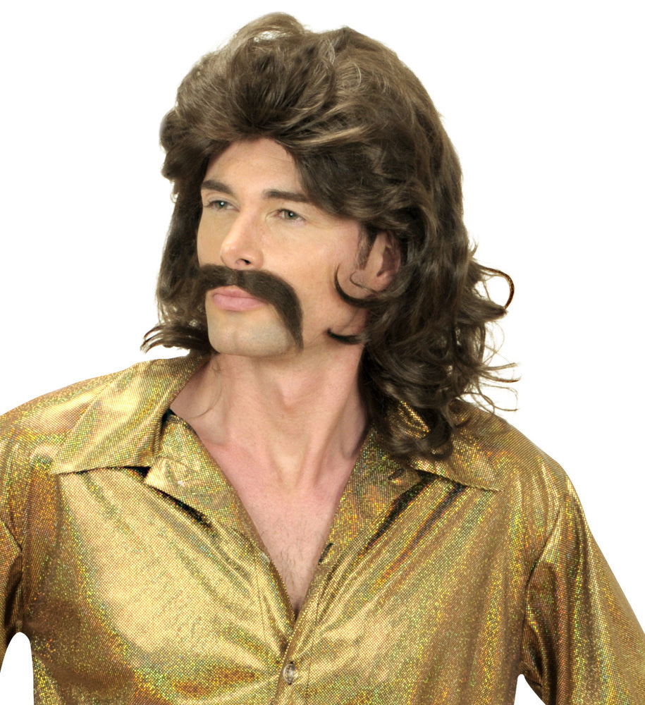das-kost-mland-70er-per-cke-ronny-schnurrbart-herren-braun image 2