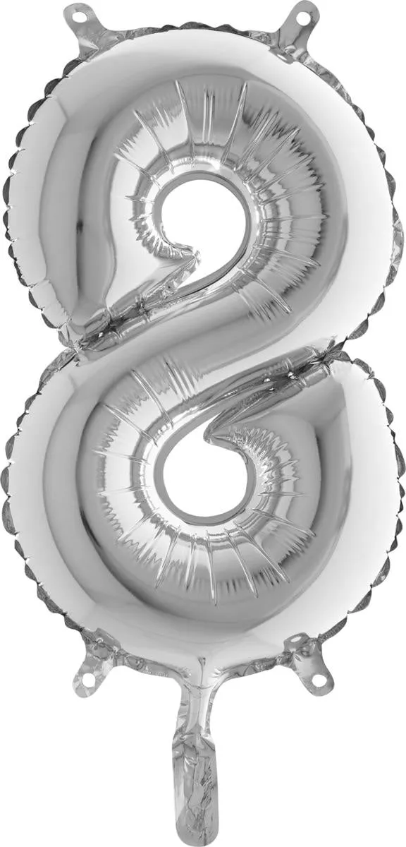 das-kost-mland-mini-zahlen-folienballon-silber-8-36cm image 1