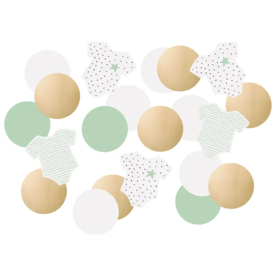 das-kost-mland-hello-baby-konfetti-gr-n-gold-14g image 1