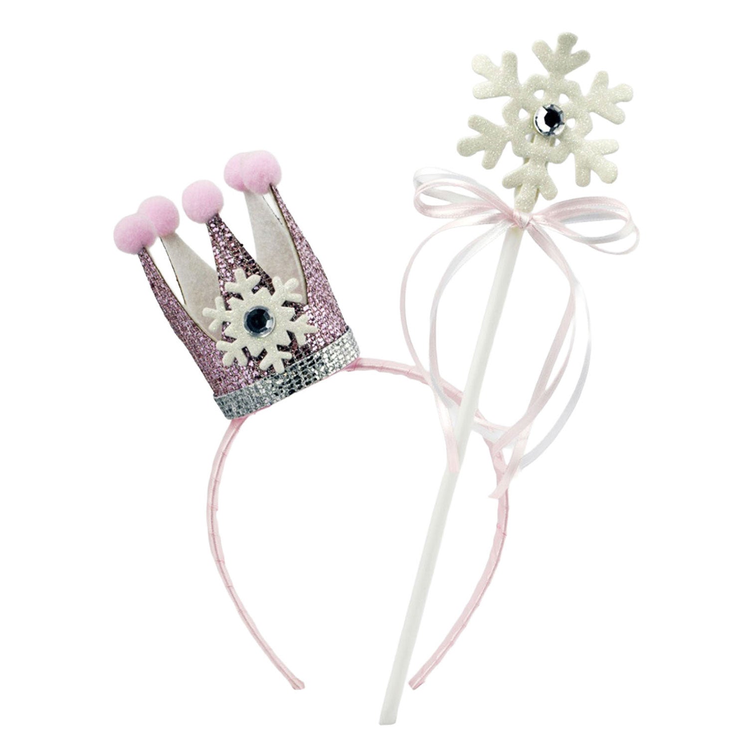 schneek-nigin-krone-und-feenstab-rosa-prinzessin-set image 1
