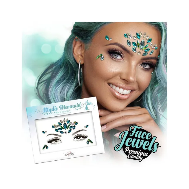 das-kost-mland-mystic-mermaid-face-jewels-selbstklebend-glitzersteine image 1