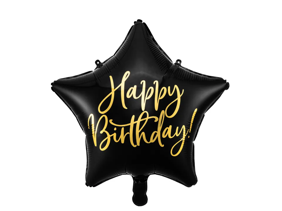 das-kost-mland-deko-stern-folienballon-happy-birthday-schwarz image 1