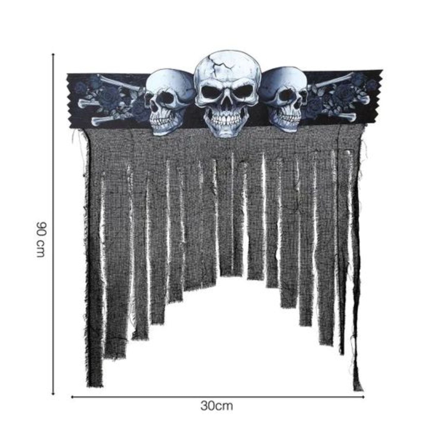 das-kost-mland-dekorationen-totenk-pfe-t-rvorhang-90x30cm-schwarz image 3