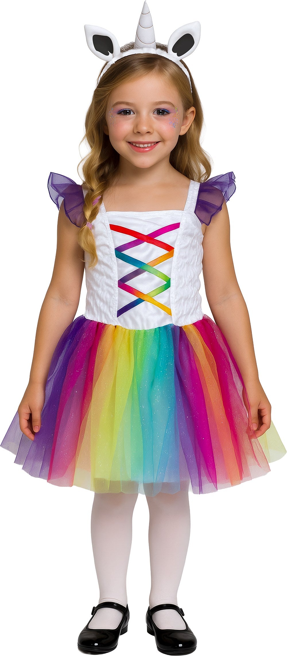 das-kost-mland-m-dchen-kid-einhorn-girl-kost-m-bunt-3-4-jahre image 2
