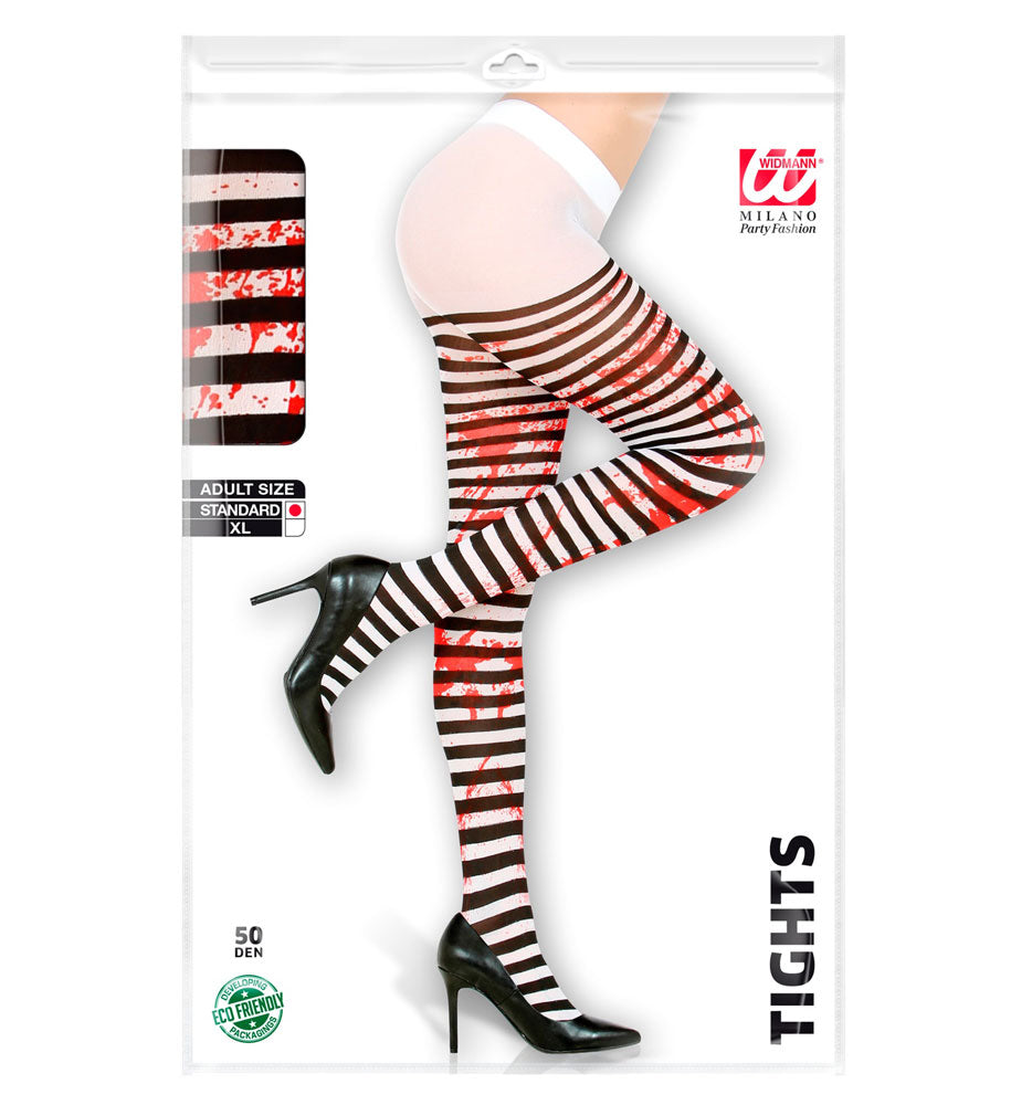 das-kost-mland-accessoires-blutige-strumpfhose-damen-50-den-schwarz-wei image 3