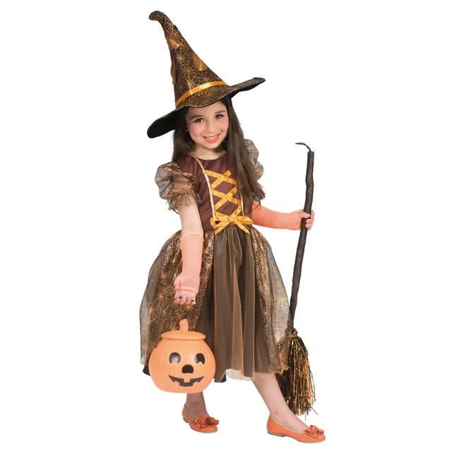 das-kost-mland-autumn-hexen-kost-m-m-dchen-kleid-braun-orange image 1
