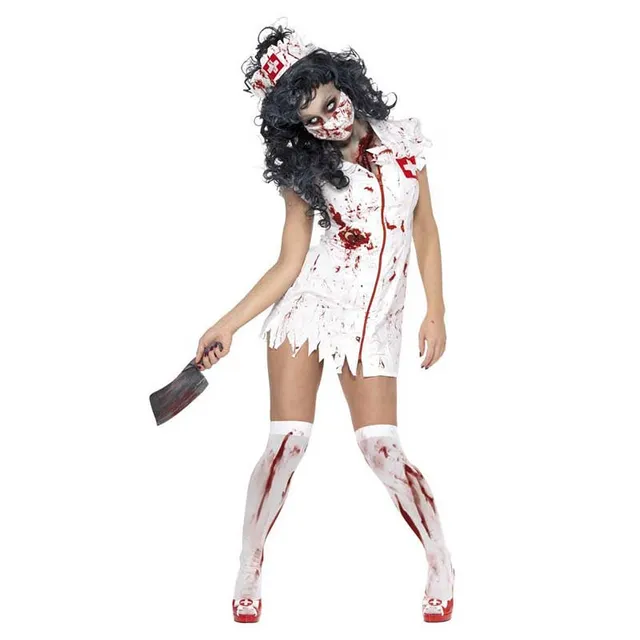 das-kost-mland-lady-zombie-krankenschwester-kost-m-s-maske image 1