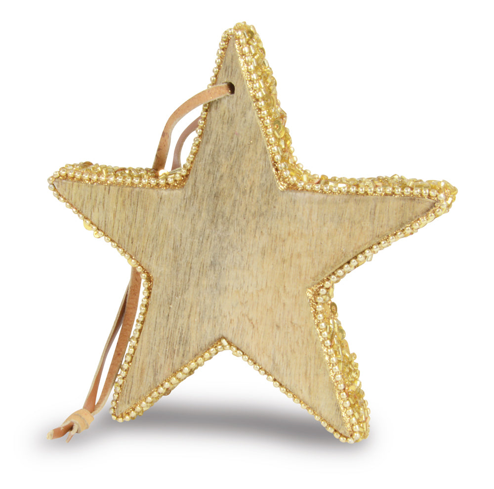 das-kost-mland-dekorationen-holz-stern-mit-pailletten-h-ngedeko-gold-13-cm image 1