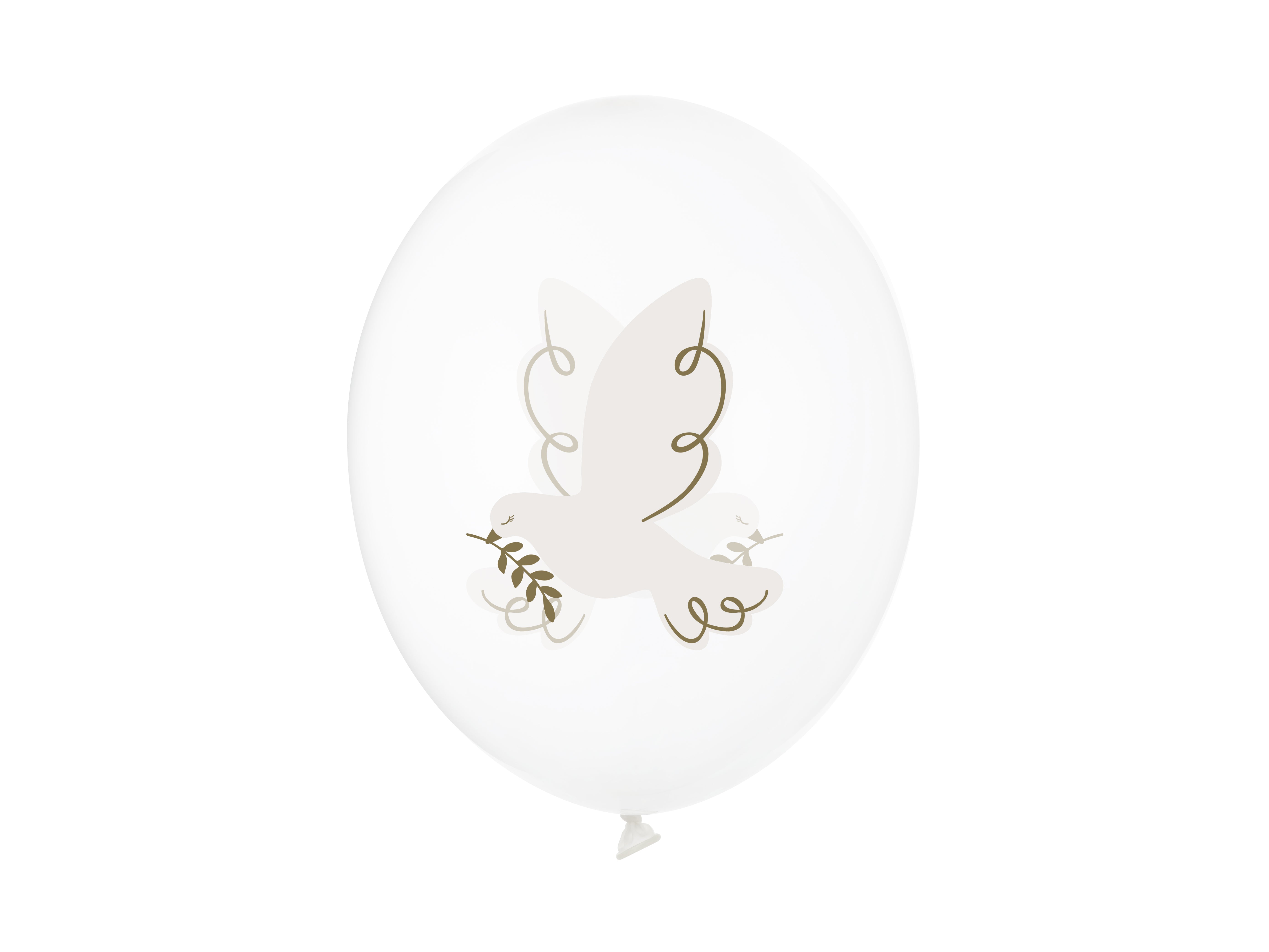 das-kost-mland-taube-luftballon-30cm-crystal-clear-6-stk image 1