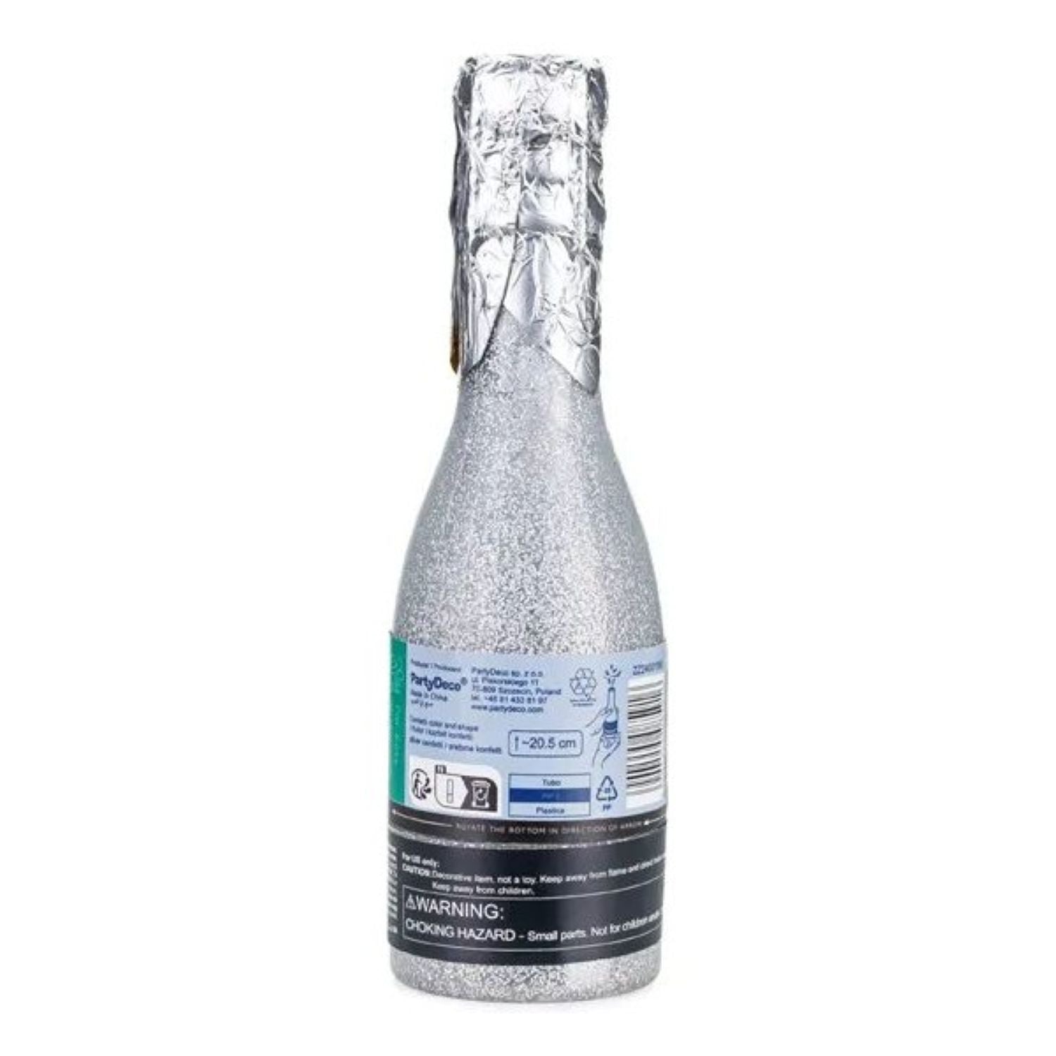 das-kost-mland-dekorationen-konfettishooter-champagnerflasche-silber image 3