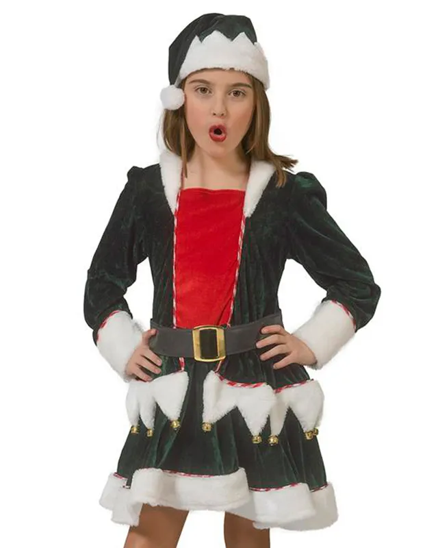 das-kost-mland-ginger-weihnachtselfen-kost-m-m-dchen-gr-n-rot image 1