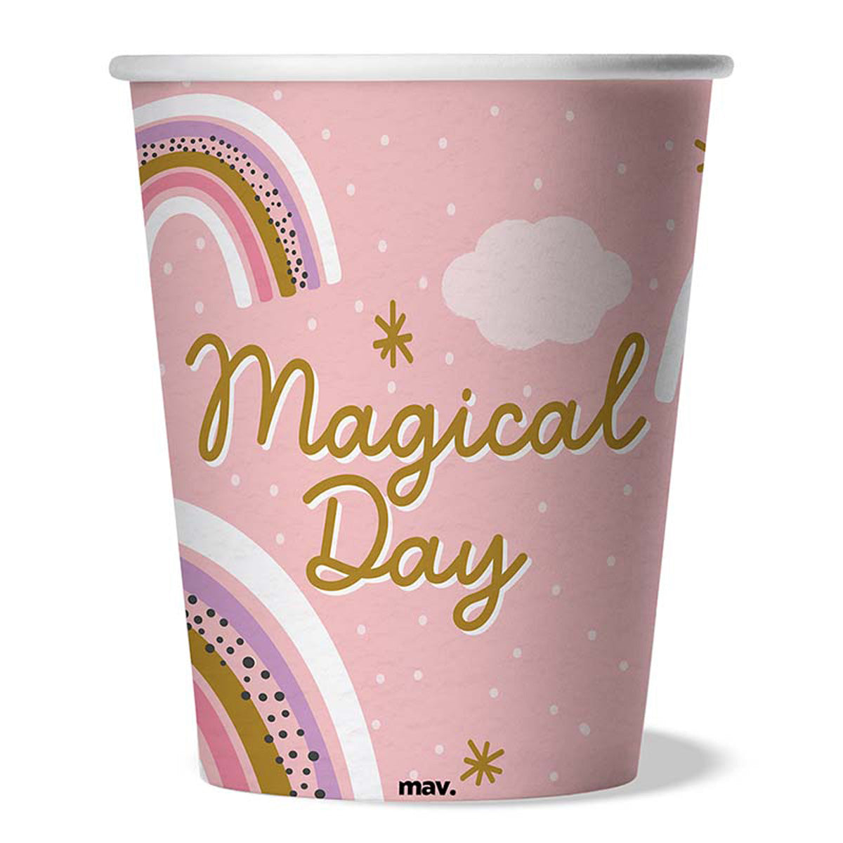 das-kost-mland-dekorationen-pappbecher-magical-day-200ml-8-stk image 2