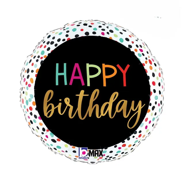 das-kost-mland-happy-birthday-dots-folienballon-46-cm image 1