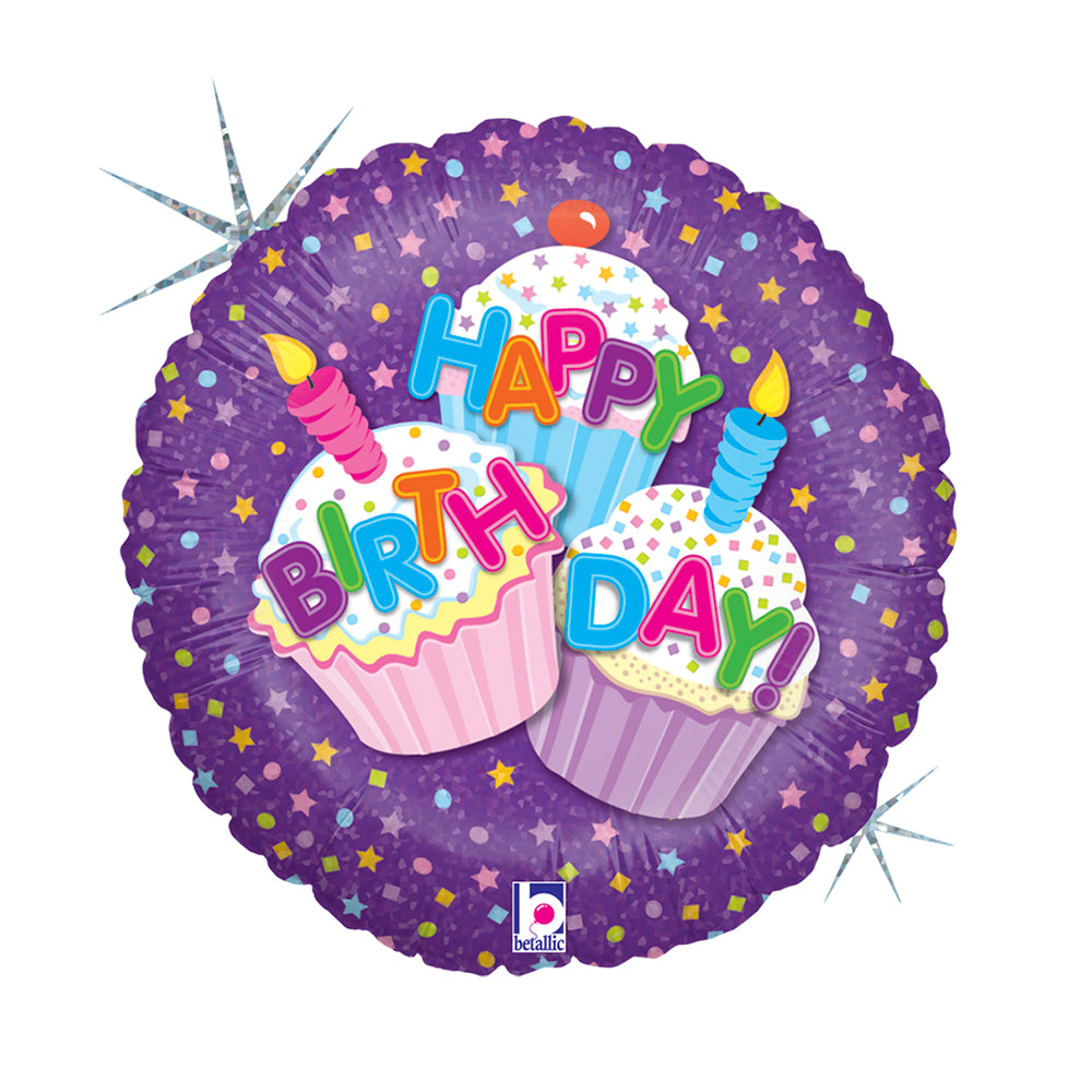 das-kost-mland-dekorationen-folienballon-happy-birthday-cupcake-holo image 1