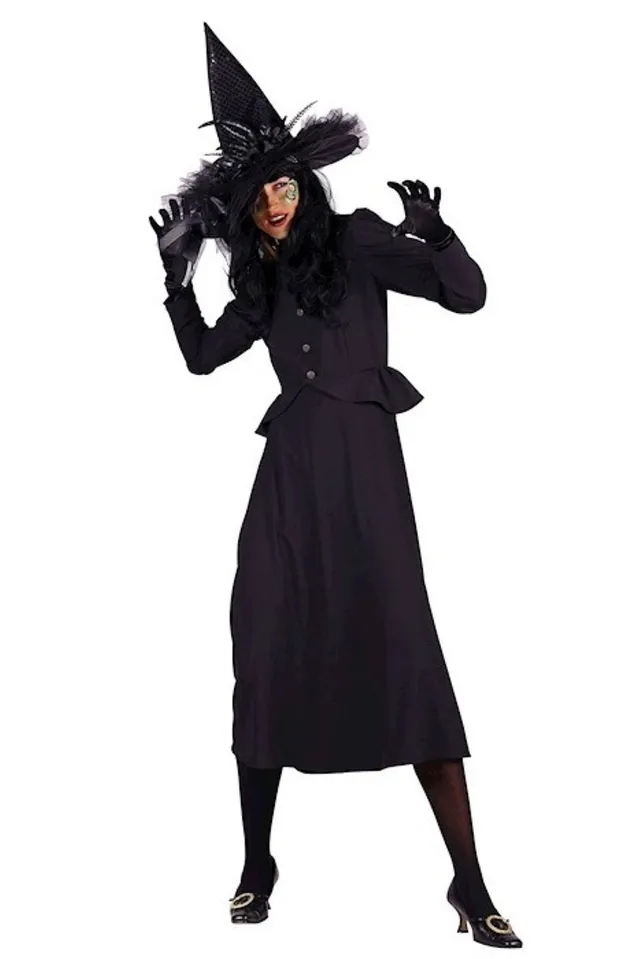 das-kost-mland-lady-hexe-classic-kost-m-damen-xl-schwarz image 1