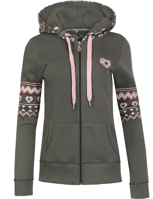 piz-pal-icking-damen-kapuzenjacke-moosgr-n-sweatjacke image 1