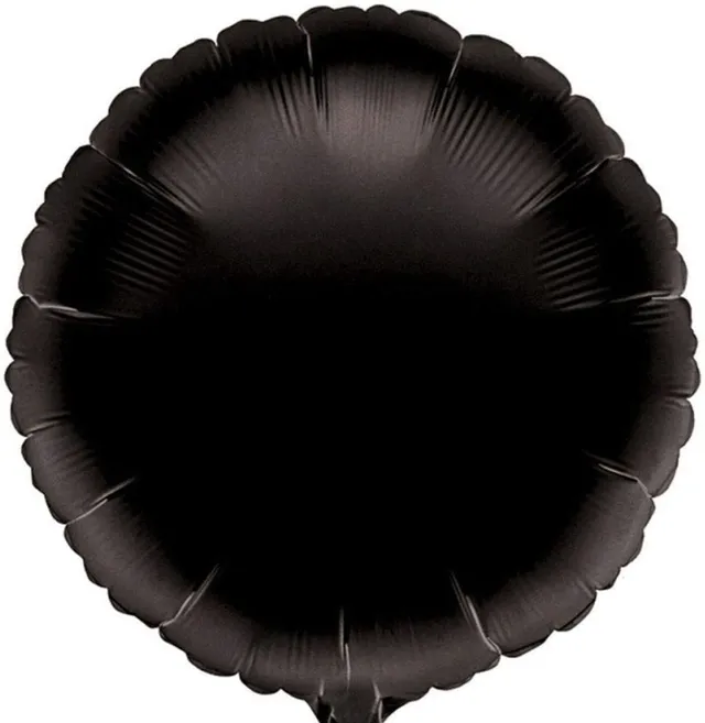 das-kost-mland-dekorationen-standard-folienballon-43cm-rund-schwarz image 1