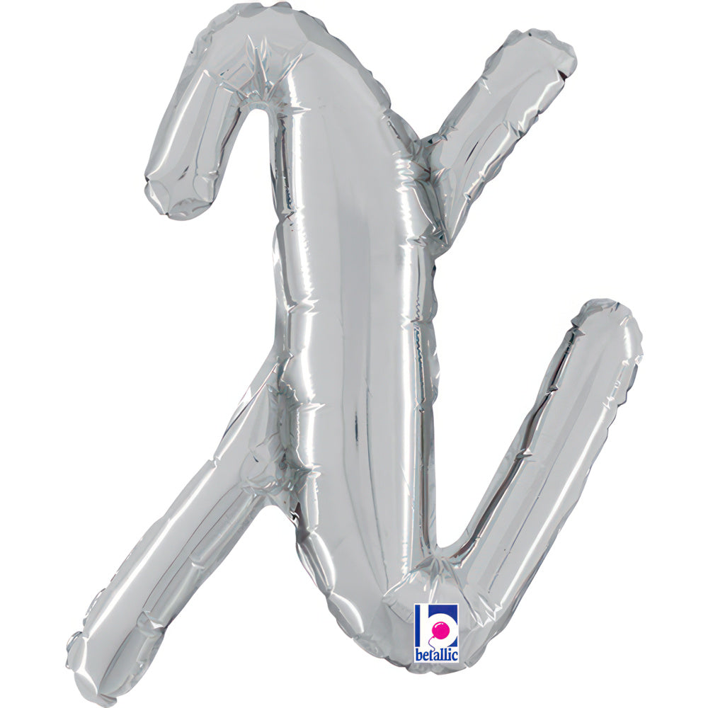 das-kost-mland-dekorationen-folienballon-buchstabe-x-silber-36cm image 1