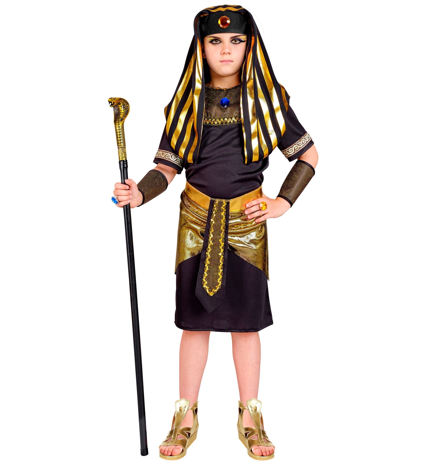 das-kost-mland-jungen-pharao-kost-m-schwarz-gold-kinderkost-m image 2