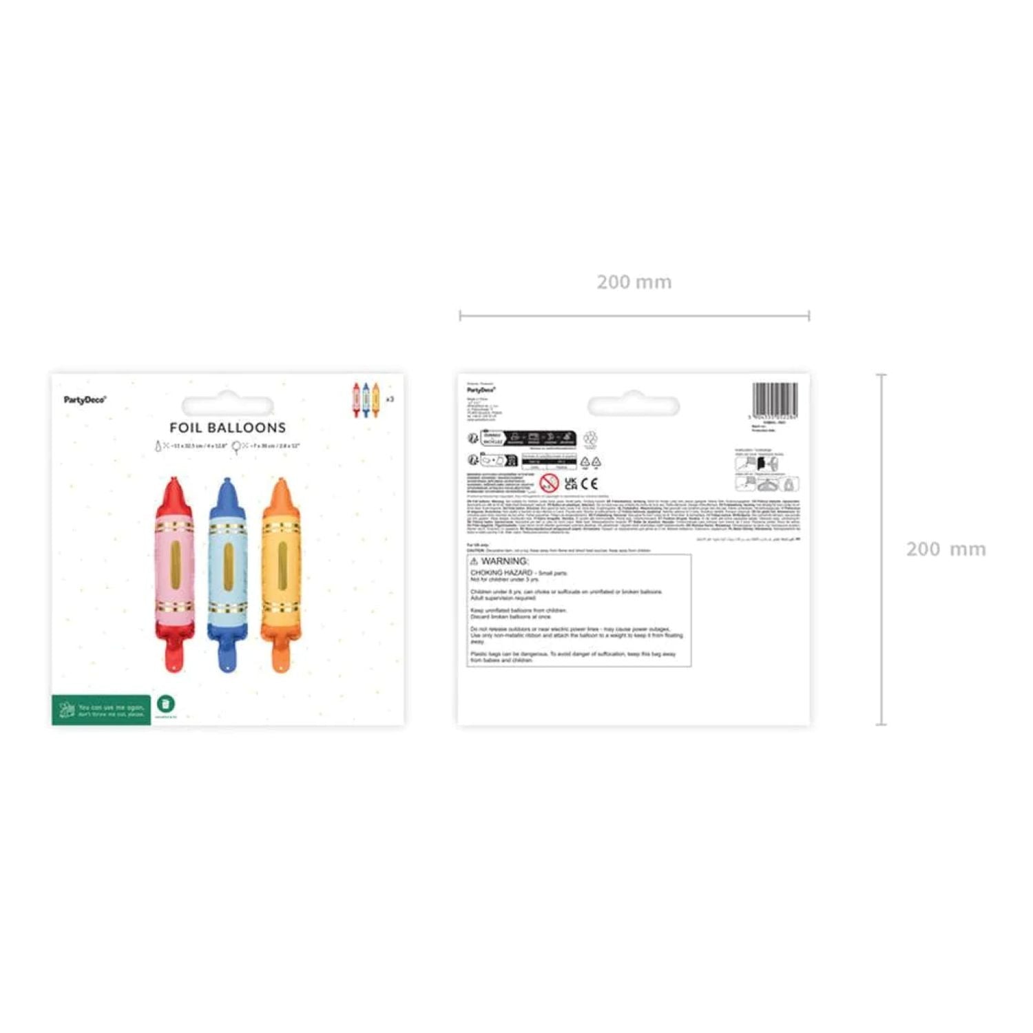 das-kost-mland-folienballon-buntstifte-3er-set-7x30cm-luft image 4