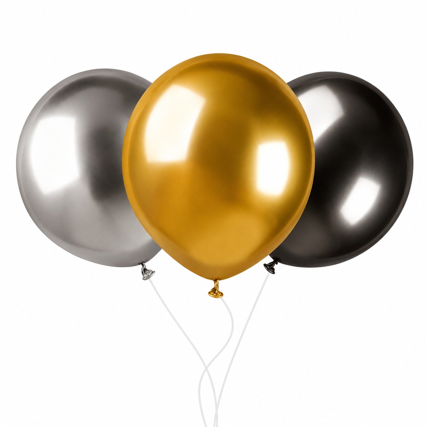 das-kost-mland-deko-latexballon-48cm-gold-silber-grau-3-st-ck image 1