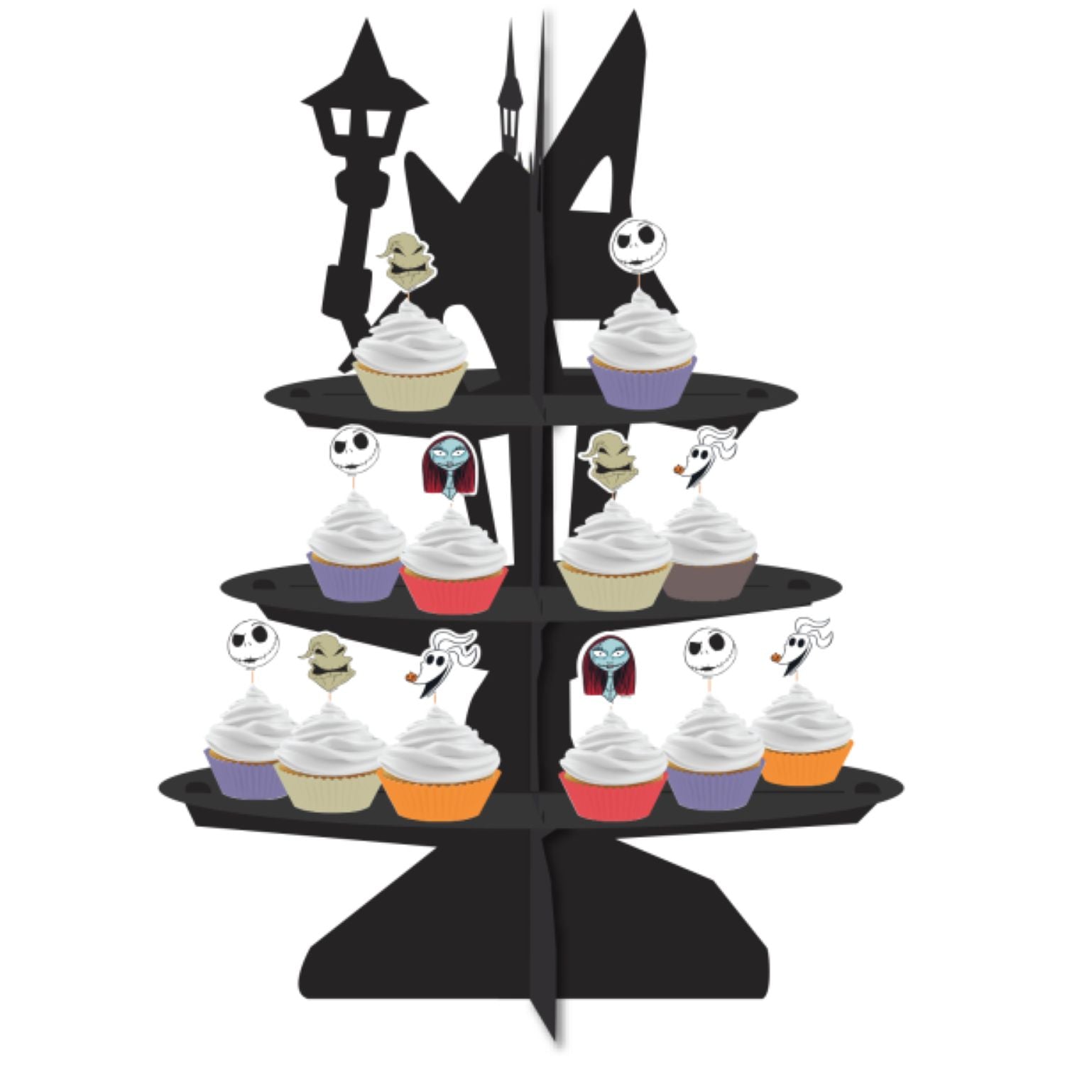 nightmare-before-christmas-cupcake-st-nder-etagere-schwarz-2-st-ckig image 1