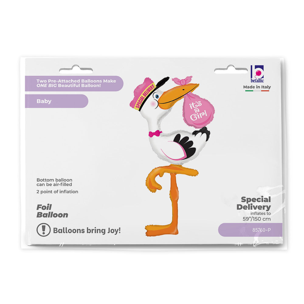 das-kost-mland-airwalker-klapperstorch-folienballon-it-s-a-girl-173-cm image 2