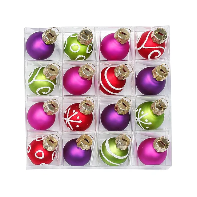 das-kost-mland-dekorationen-weihnachtskugeln-happy-xmas-glas-2cm-16stk image 1