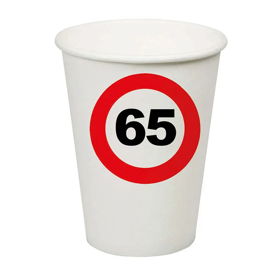 das-kost-mland-accessoires-pappbecher-verkehrsschild-65-8-becher-250-ml image 1