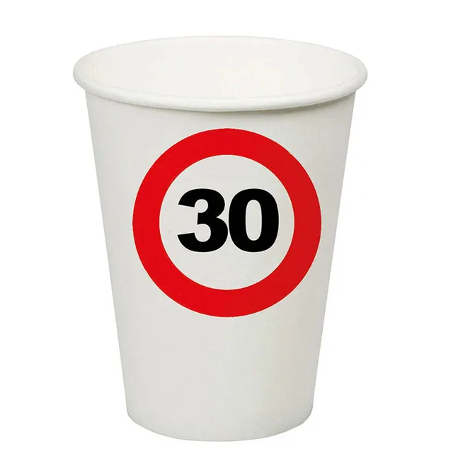 das-kost-mland-accessoires-pappbecher-verkehrsschild-30-250ml-8stk image 1