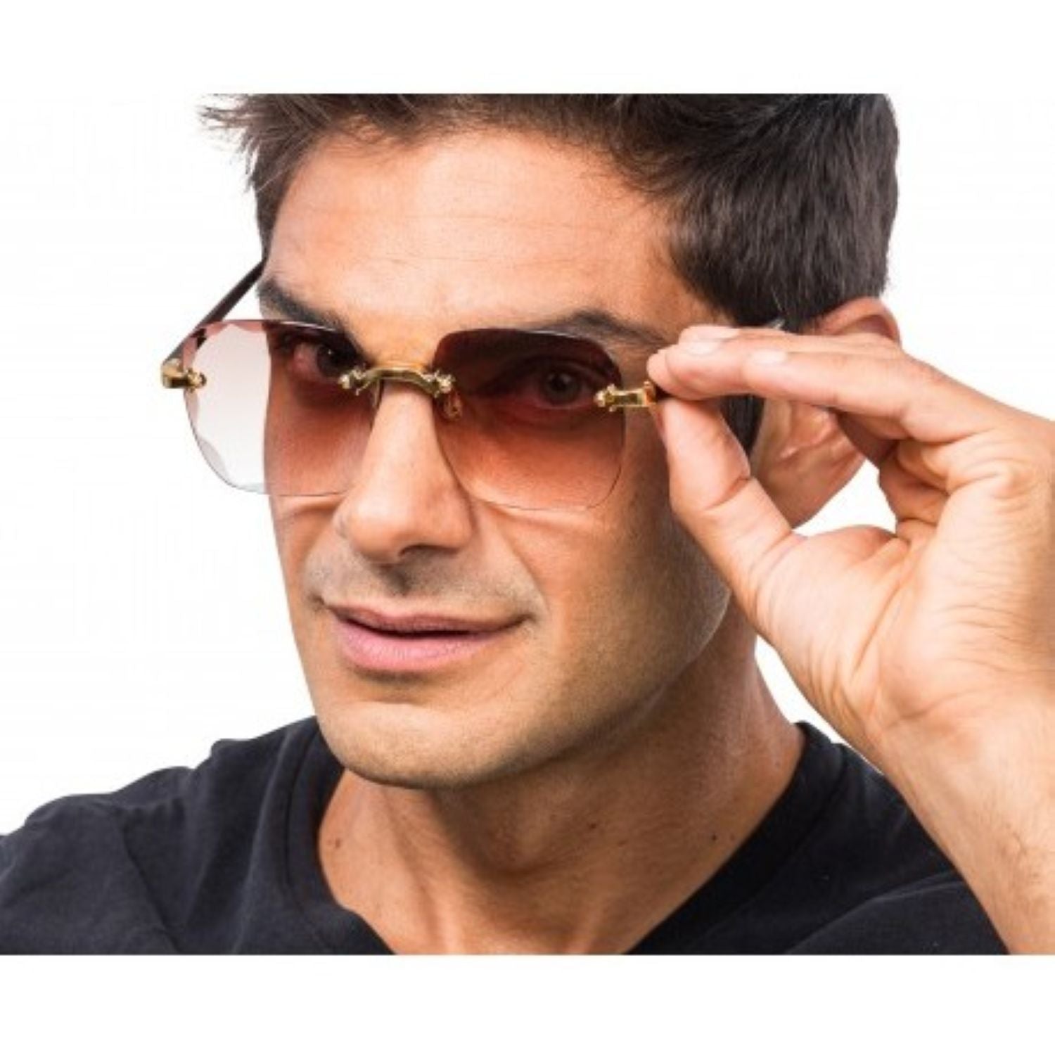 das-kost-mland-accessoires-partybrille-ohne-rahmen-braun-verlauf image 3