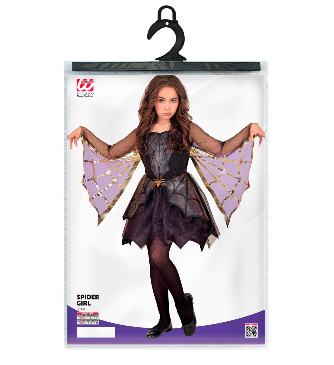 das-kost-mland-spinnenm-dchen-kost-m-kinder-kleid-schwarz image 8