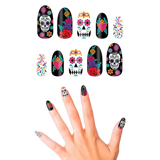 das-kost-mland-dekorationen-fingern-gel-day-of-dead-10-st-ck-halloween image 1