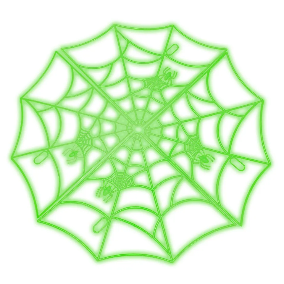 das-kost-mland-leuchtende-spinnenweben-glow-in-the-dark-deko-gr-n-60-cm image 1