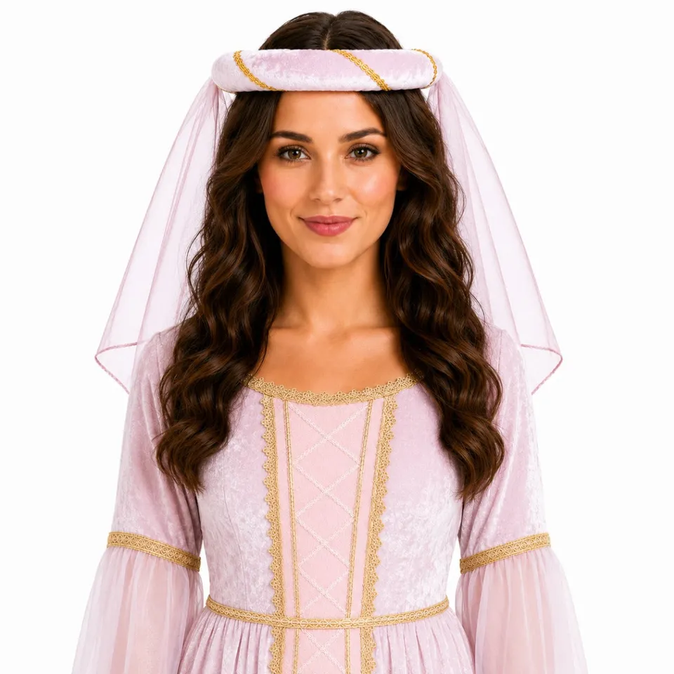 das-kost-mland-accessoires-mittelalter-haarband-helena-rosa-schleier image 1