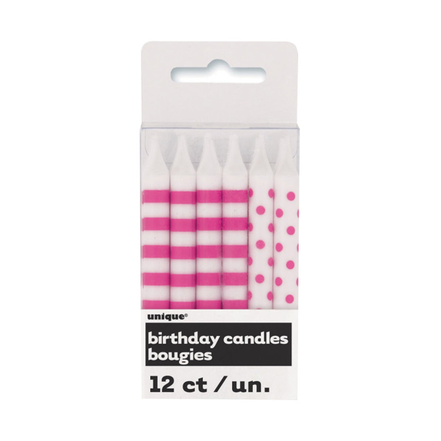 das-kost-mland-dekoration-kerzen-dots-stripes-pink-12-st-ck image 1