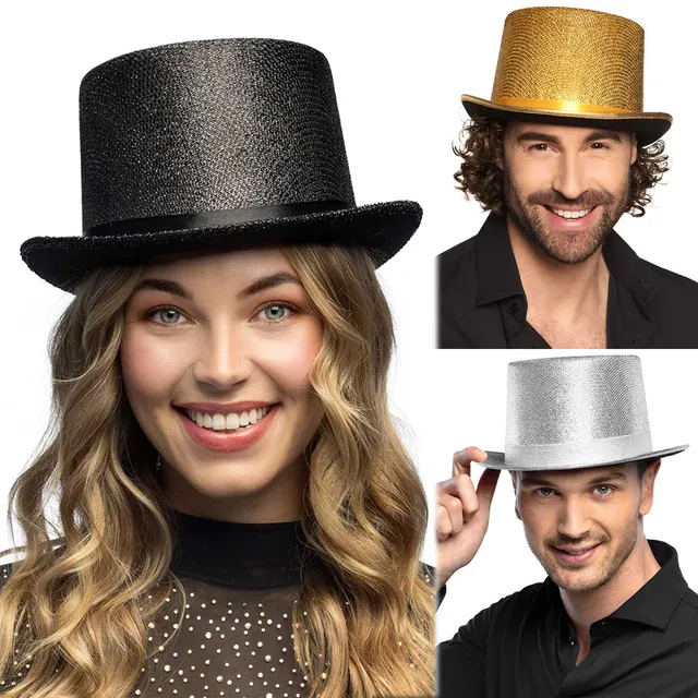 das-kost-mland-accessoires-zylinder-glitz-partyhut-gold-glitzer image 1