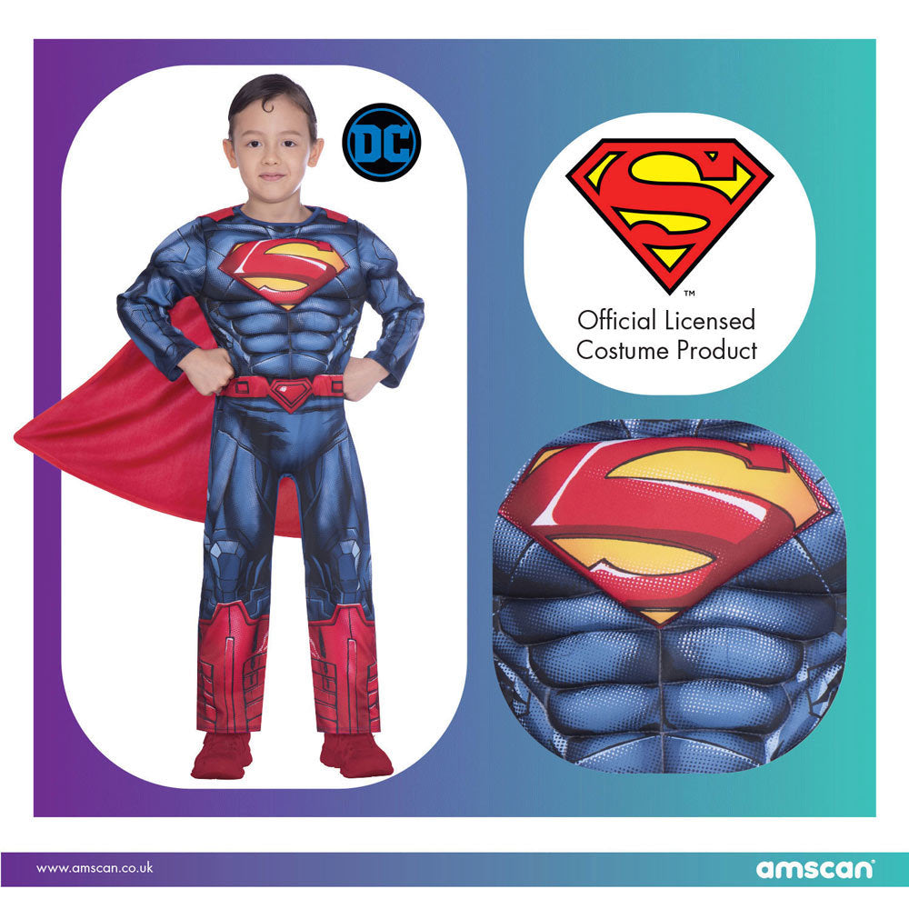 das-kost-mland-superman-classic-kost-m-jungen-blau-rot-6-8-jahre image 4