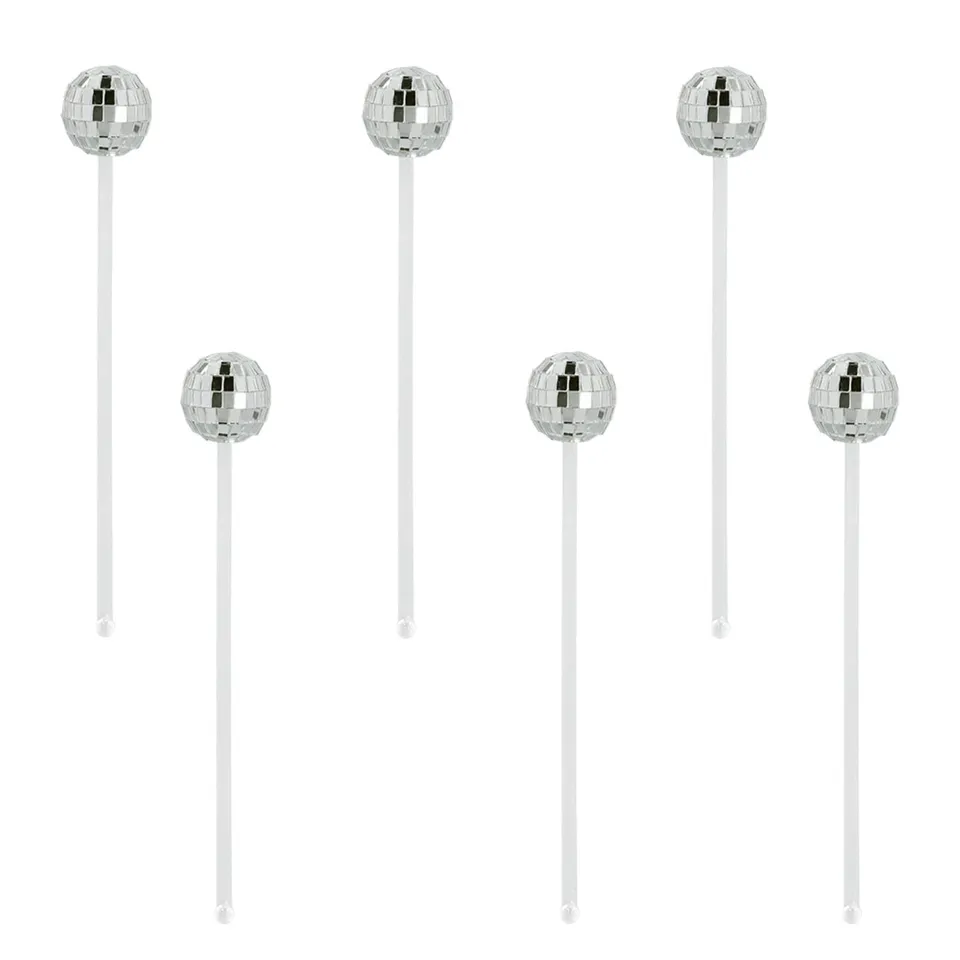 r-hrst-bchen-discokugel-6-stk-silber-20cm-cocktail image 1